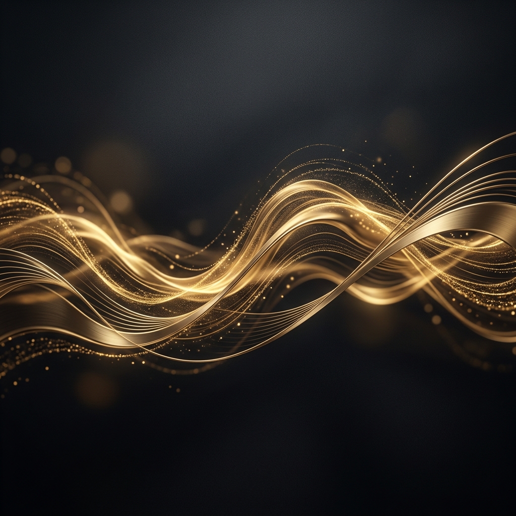 Gold Waves Background